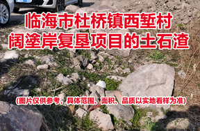 临海市杜桥镇西堑村阔塗岸复垦项目的土石渣